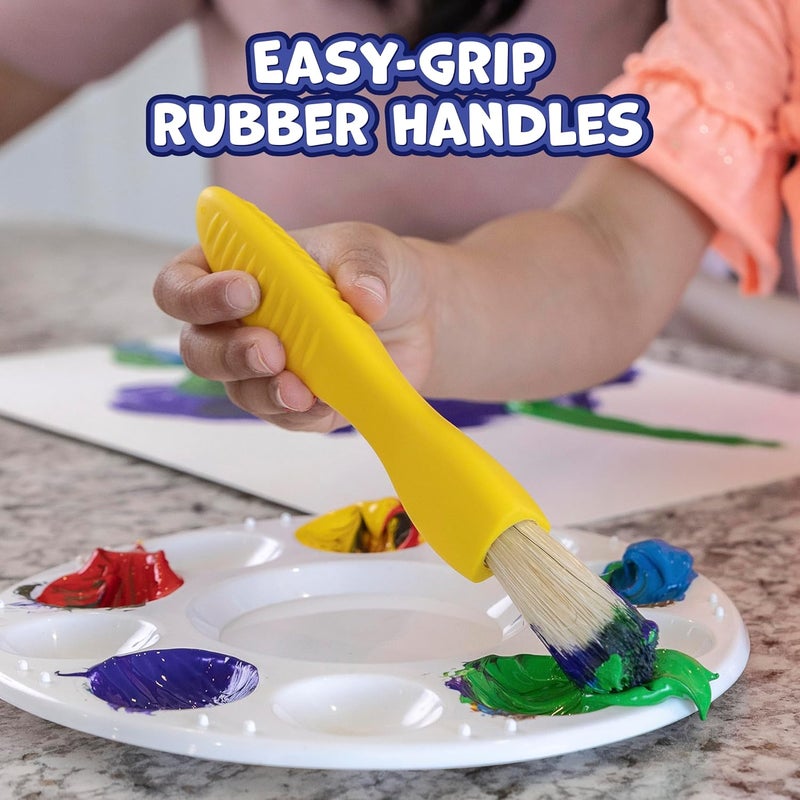 READY 2 LEARN - CE-6675 Triangle Grip Paint Brushes - Set of 6 - 18m+ - Easy to Grip Paint Brushes for 2, 3 and 4 Year Olds - Encourage Writing Grip - Image 5